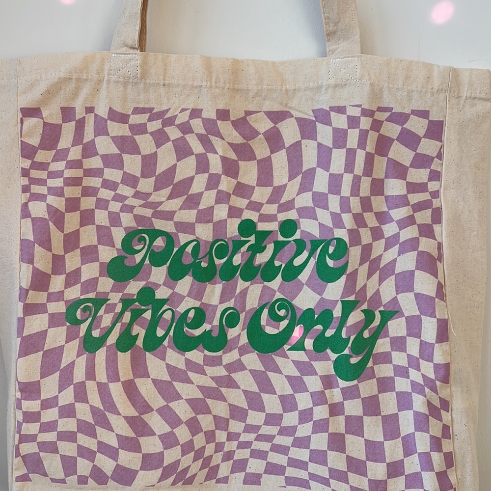 Positive Vibes Only Tote - Picture 2 of 4